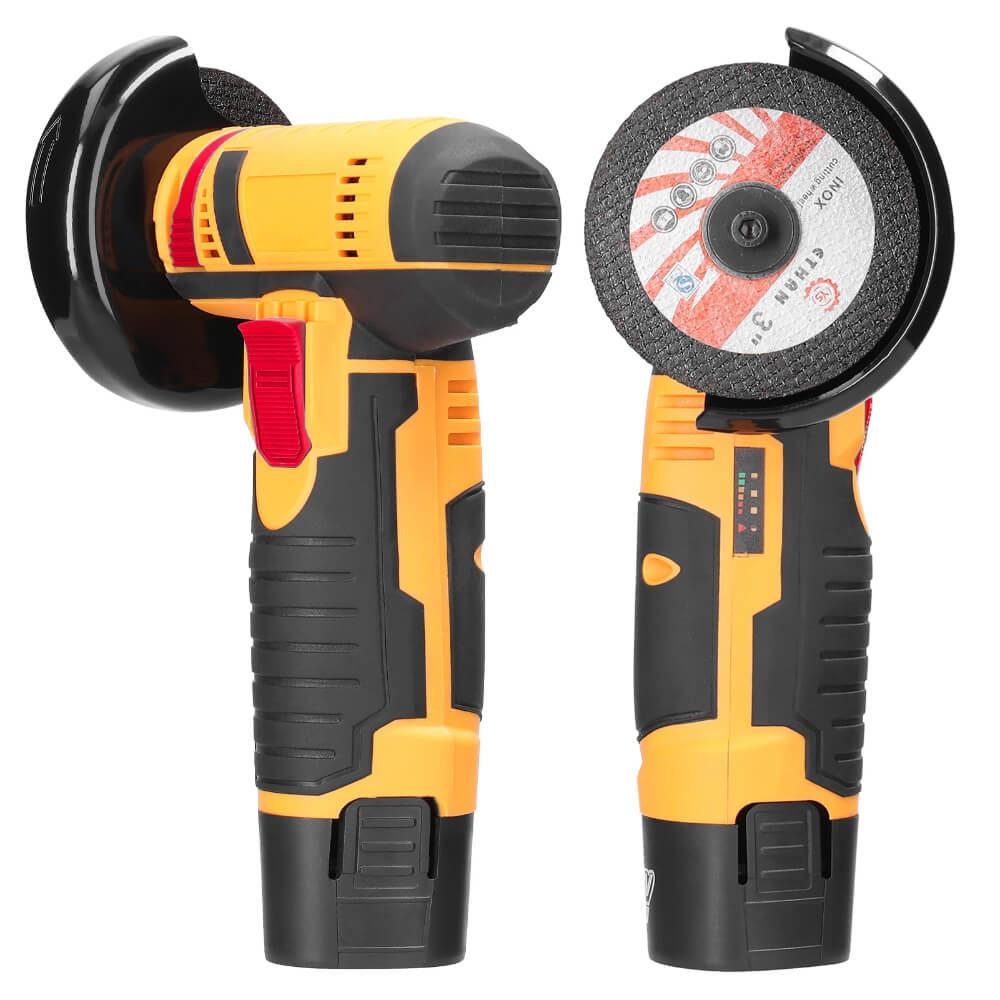 12V Cordless Mini Angle Grinder 19500 RPM Handheld Power Tool