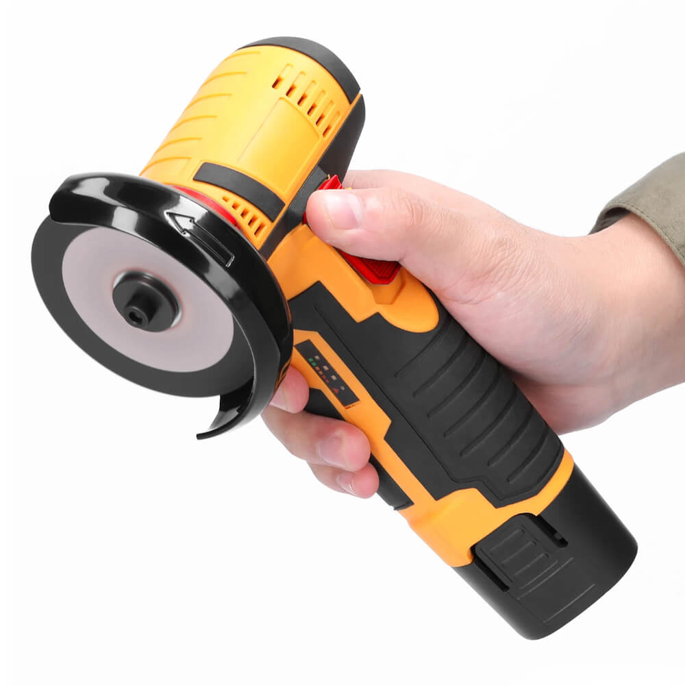 12V Cordless Mini Angle Grinder 19500 RPM Handheld Power Tool