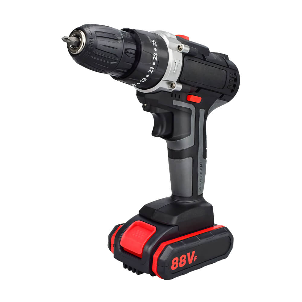 18V Cordless Electric Drill Impact Drill with 29 Bit Set and 2 Batteries
