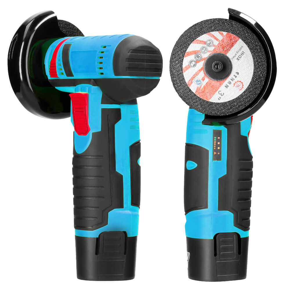12V Cordless Mini Angle Grinder 19500 RPM Handheld Power Tool