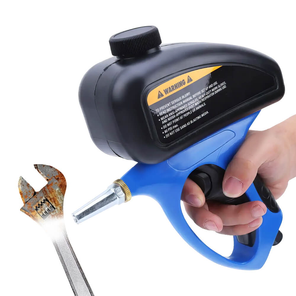 Portable Handheld Gravity Sandblaster Rust Paint and Stain Removal Tool