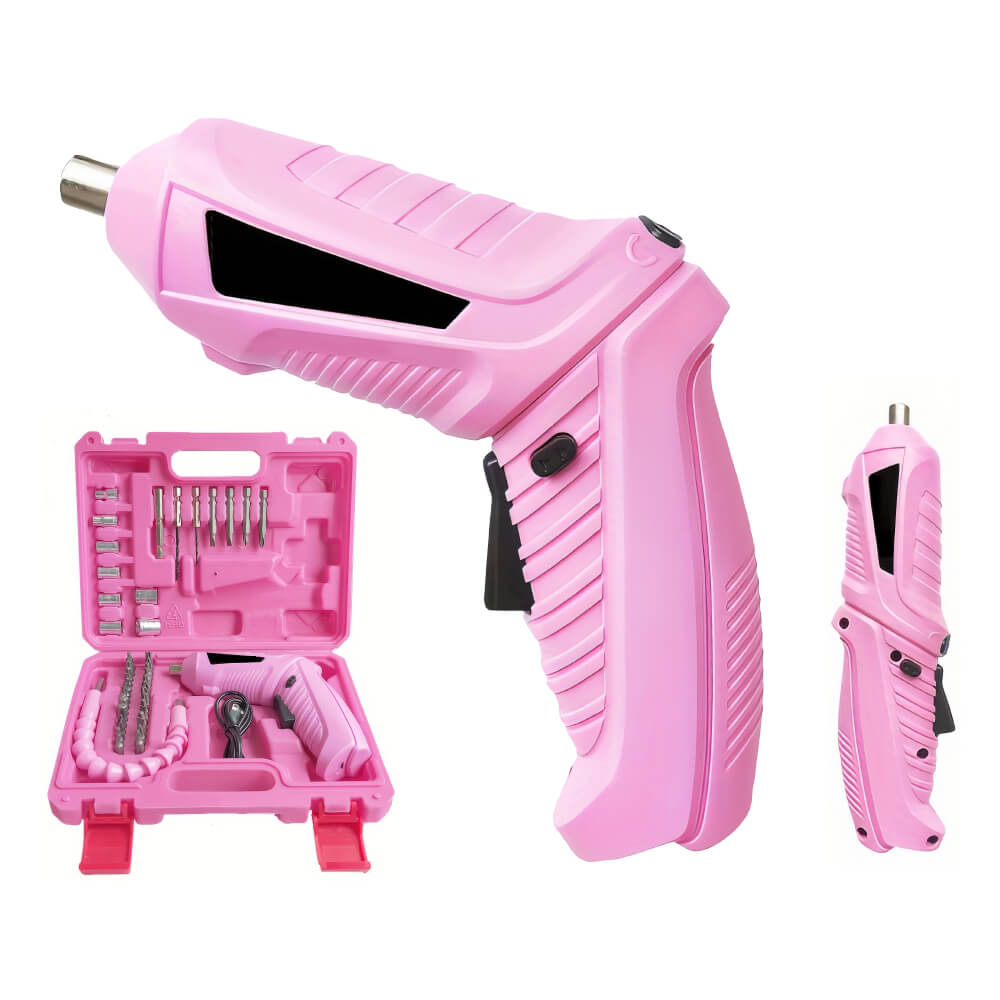 Cordless Electric Screwdriver Set with Rechargeable Battery and Charger